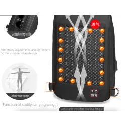 Fashionable shoulder laptop bag - backpack with USB charging port - waterproofBackpacks