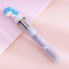 Caneta gel multicolorida - com flamingo - 10 cores de tinta