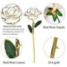 Rosa banhada em ouro 24k - com suporte - aniversário/dia dos namorados/presente de casamento