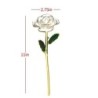 Rosa banhada em ouro 24k - com suporte - aniversário/dia dos namorados/presente de casamento