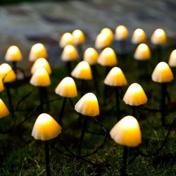 Luz solar de corda - LED - com bastões - à prova d'água - em forma de cogumelo