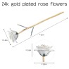 Rose dipped in 24k gold - with stand - birthday / Valentine's day / wedding giftArtificial flowers