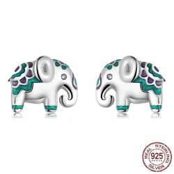 Brincos com mini elefante