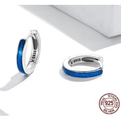 Blue hoop earrings - 925 sterling silverEarrings