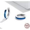 Blue hoop earrings - 925 sterling silverEarrings
