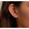 Rainbow colorful chequered round earrings - 925 sterling silverEarrings