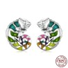 Delicate earrings with mini chameleon - 925 sterling silverEarrings