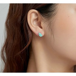 Lovely earrings with bird / leaf - 925 sterling silverEarrings