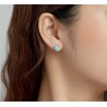 Lovely earrings with bird / leaf - 925 sterling silverEarrings