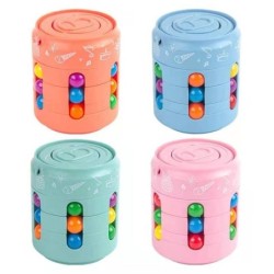 Cubo com contas coloridas - brinquedo de inquietação para alívio do estresse