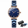 CRRJU - relógio de luxo elegante - Quartz - à prova d'água - aço inoxidável