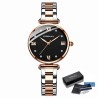 CRRJU - relógio de luxo elegante - Quartz - à prova d'água - aço inoxidável