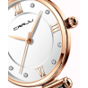 CRRJU - relógio de luxo elegante - Quartz - à prova d'água - aço inoxidável