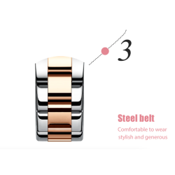CRRJU - relógio de luxo elegante - Quartz - à prova d'água - aço inoxidável