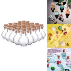 Mini garrafas de vidro - com tampa de cortiça - para perfumes - decoração de casamento - 10 peças
