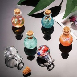 Mini garrafas de vidro - com tampa de cortiça - para perfumes - decoração de casamento - 10 peças