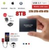 Armazenamento em disco rígido móvel - SSD - tipo C - USB 3.1 - liga de alumínio - 500 GB / 1 TB / 2 TB / 4 TB / 6 TB / 8 TB