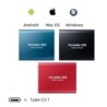 Armazenamento em disco rígido móvel - SSD - tipo C - USB 3.1 - liga de alumínio - 500 GB / 1 TB / 2 TB / 4 TB / 6 TB / 8 TB