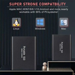 Armazenamento em disco rígido móvel - SSD - tipo C - USB 3.1 - liga de alumínio - 500 GB / 1 TB / 2 TB / 4 TB / 6 TB / 8 TB