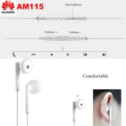Fones de ouvido originais Huawei - fone de ouvido com microfone - conector de 3,5 mm - MA115 / AM116 / MA116