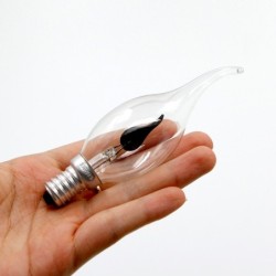 Lâmpada LED - luz de chama de vela cintilante - E14 / E27 - 3W - 220V - 10 peças