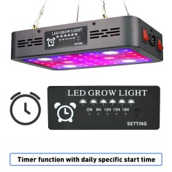 Lâmpada de cultivo de plantas - espectro completo - hidropônico - luz LED COB - 1220W / 2400W / 3600W