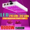 Lâmpada de cultivo de plantas - espectro completo - luz LED - à prova d'água - 5000W / 8000W