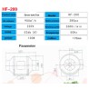 Ventilador centrífugo / filtro de ar de carvão ativado - para luz de cultivo de plantas LED - 220V