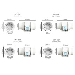Ventilador centrífugo / filtro de ar de carvão ativado - para luz de cultivo de plantas LED - 220V