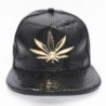 Boné de beisebol - snapback de couro - com folha de metal - estilo hip hop