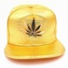 Boné de beisebol - snapback de couro - com folha de metal - estilo hip hop