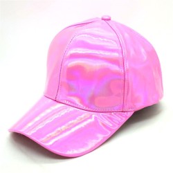 Rainbow baseball cap - patent leather - hip-hop styleHats & Caps