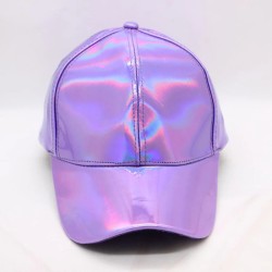 Rainbow baseball cap - patent leather - hip-hop styleHats & Caps