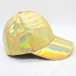 Rainbow baseball cap - patent leather - hip-hop styleHats & Caps