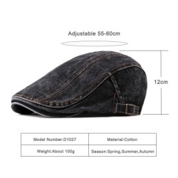 Boné jeans clássico - viseira estilo bico de pato