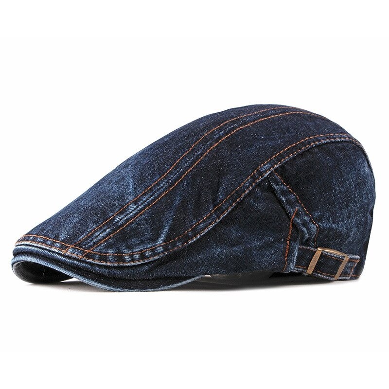 Boné jeans clássico - viseira estilo bico de pato