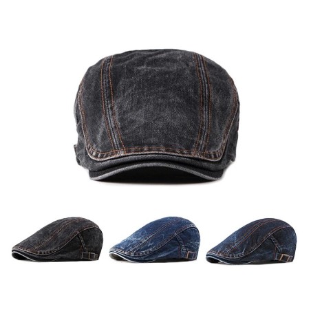 Boné jeans clássico - viseira estilo bico de pato