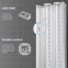 Lâmpada fito LED para cultivo de plantas - tubo duplo suspenso - espectro completo - hidropônico - 50cm