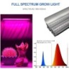 Lâmpada fito LED para cultivo de plantas - tubo duplo suspenso - espectro completo - hidropônico - 50cm