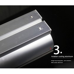 Lâmpada fito LED para cultivo de plantas - tubo duplo suspenso - espectro completo - hidropônico - 50cm
