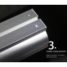 Lâmpada fito LED para cultivo de plantas - tubo duplo suspenso - espectro completo - hidropônico - 50cm