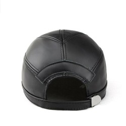 Boné de beisebol vintage na moda - couro genuíno - unissex
