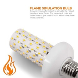 Lâmpada LED cintilante - efeito chama de vela - E14 / E27 / B22