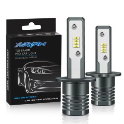 Lâmpada de carro LED - super brilhante - H1 / H3 - 20W - 6000K - 2 peças