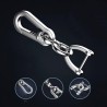 Chaveiro de metal - giratório de 360 graus - destacável - em forma de D