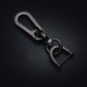 Chaveiro de metal - giratório de 360 graus - destacável - em forma de D