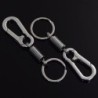 Chaveiro de metal - com mola / fivela - aço inoxidável - 10,5cm