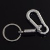 Chaveiro de metal - com mola / fivela - aço inoxidável - 10,5cm
