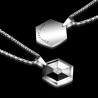 Hexagonal pendant with crystal - tungsten necklaceNecklaces