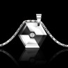 Hexagonal pendant with crystal - tungsten necklaceNecklaces